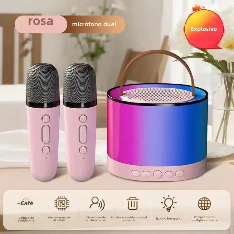 Altavoz Bluetooth Y1 con Micrófono: Sistema de Sonido Inalambrico para Karaoke en Casa