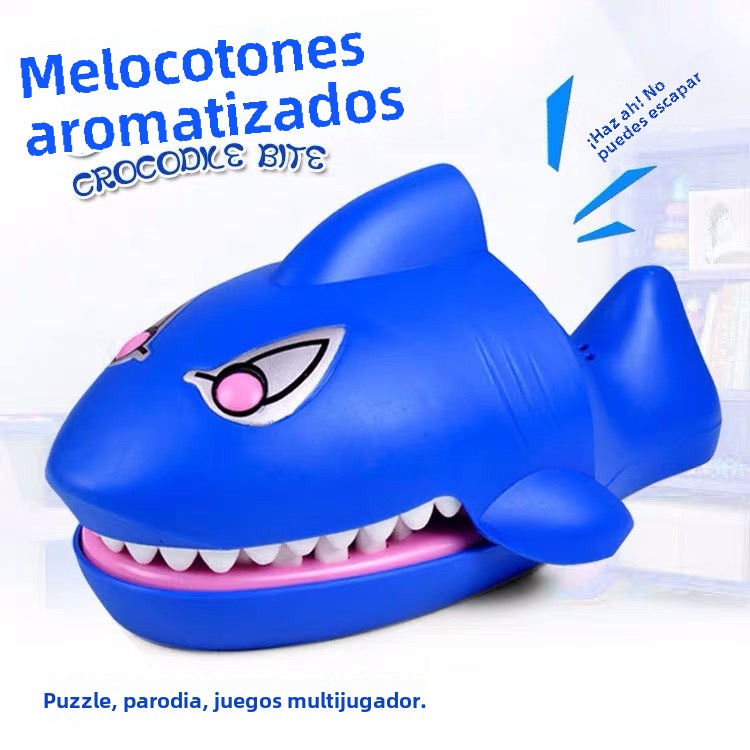 Juguete de cocodrilo mordedor: juguete de tiburón mordedor, dinosaurio juguete de broma para niños y padres, regalo divertido