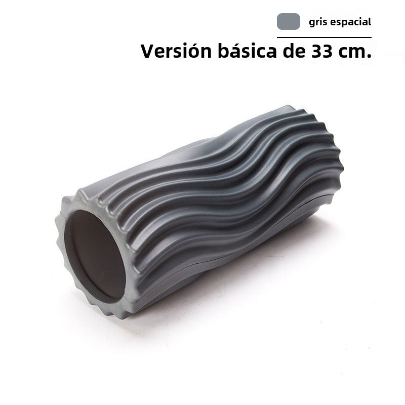 Rodillo de Espuma EVA Camuflado con Diseño de Dientes de Lobo: Cilindro de Masaje Hueco para Relajación Muscular y Yoga