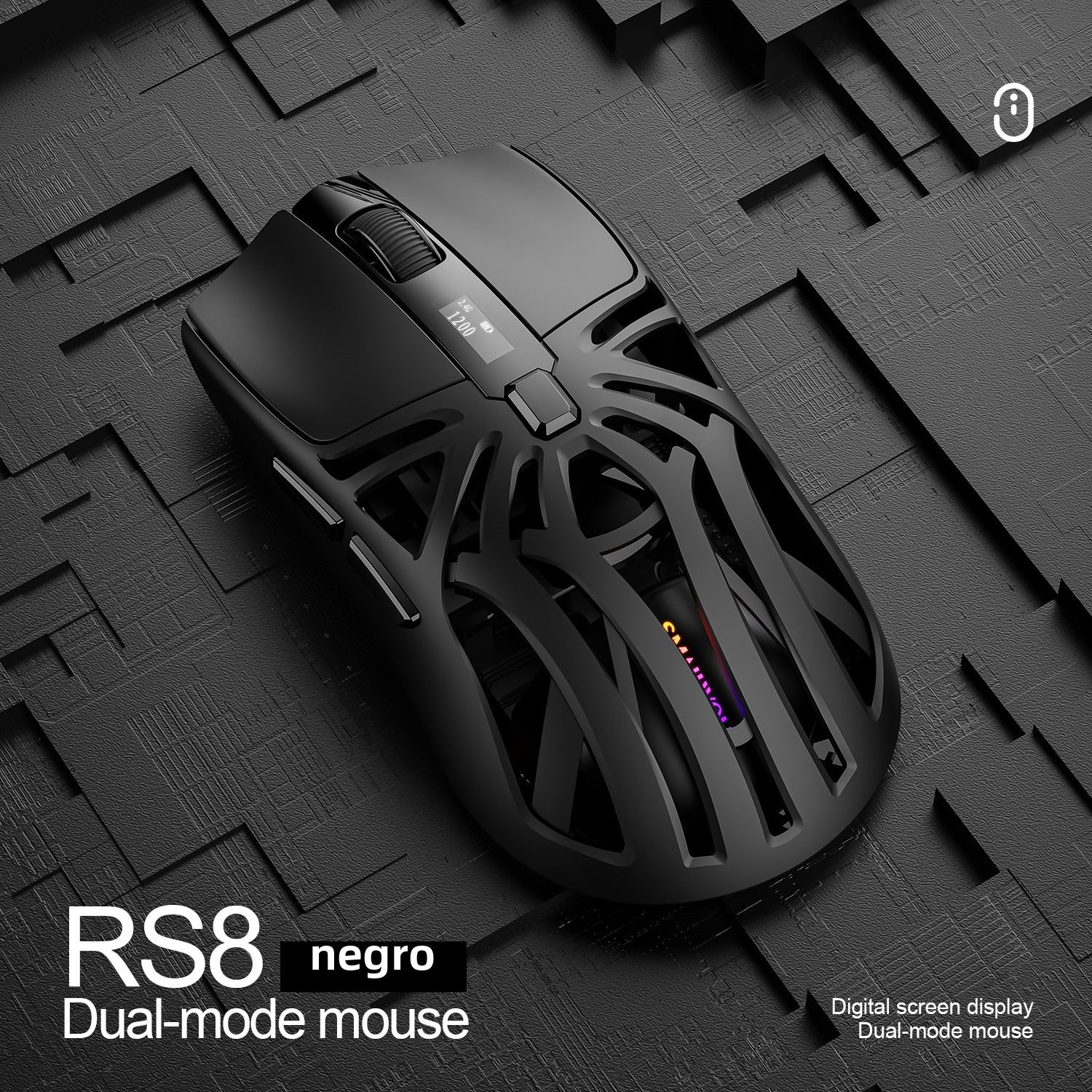 Ratón SMAILWOLF RS8: Bluetooth, inalámbrico, tres modos, ligero, ideal para gaming y oficina