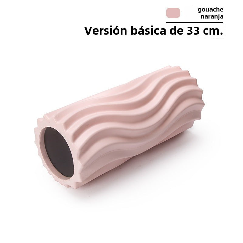 Rodillo de Espuma EVA Camuflado con Diseño de Dientes de Lobo: Cilindro de Masaje Hueco para Relajación Muscular y Yoga