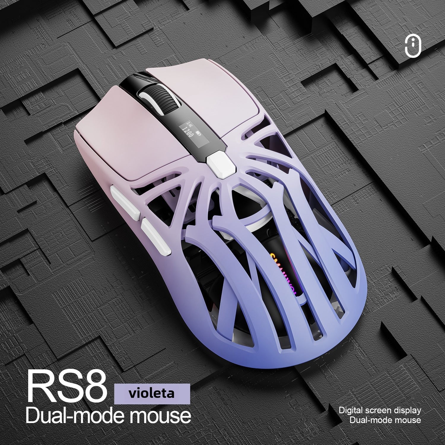 Ratón SMAILWOLF RS8: Bluetooth, inalámbrico, tres modos, ligero, ideal para gaming y oficina