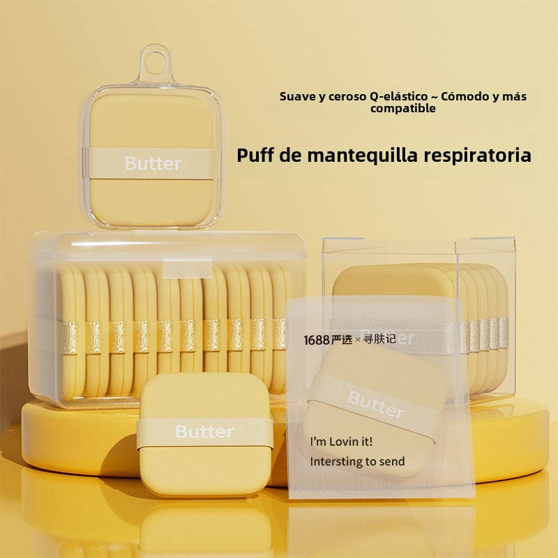 Esponja de Maquillaje de Mantequilla: Polvo Hidratante que se Expande al Contacto con Agua, Herramienta de Maquillaje de Dos Caras, Suave y Aderente