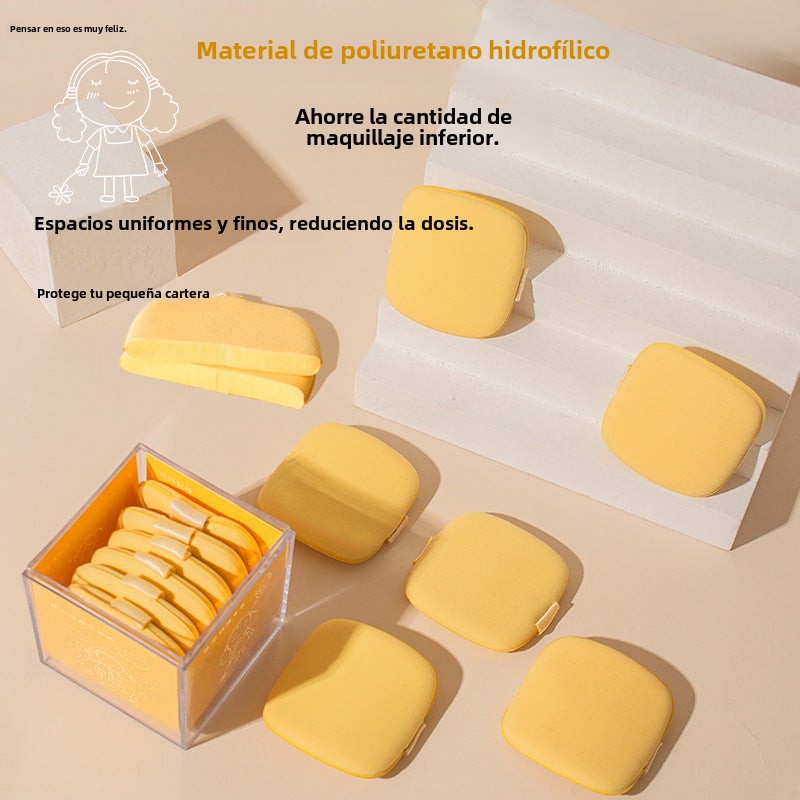 Esponja de Maquillaje de Mantequilla: Polvo Hidratante que se Expande al Contacto con Agua, Herramienta de Maquillaje de Dos Caras, Suave y Aderente