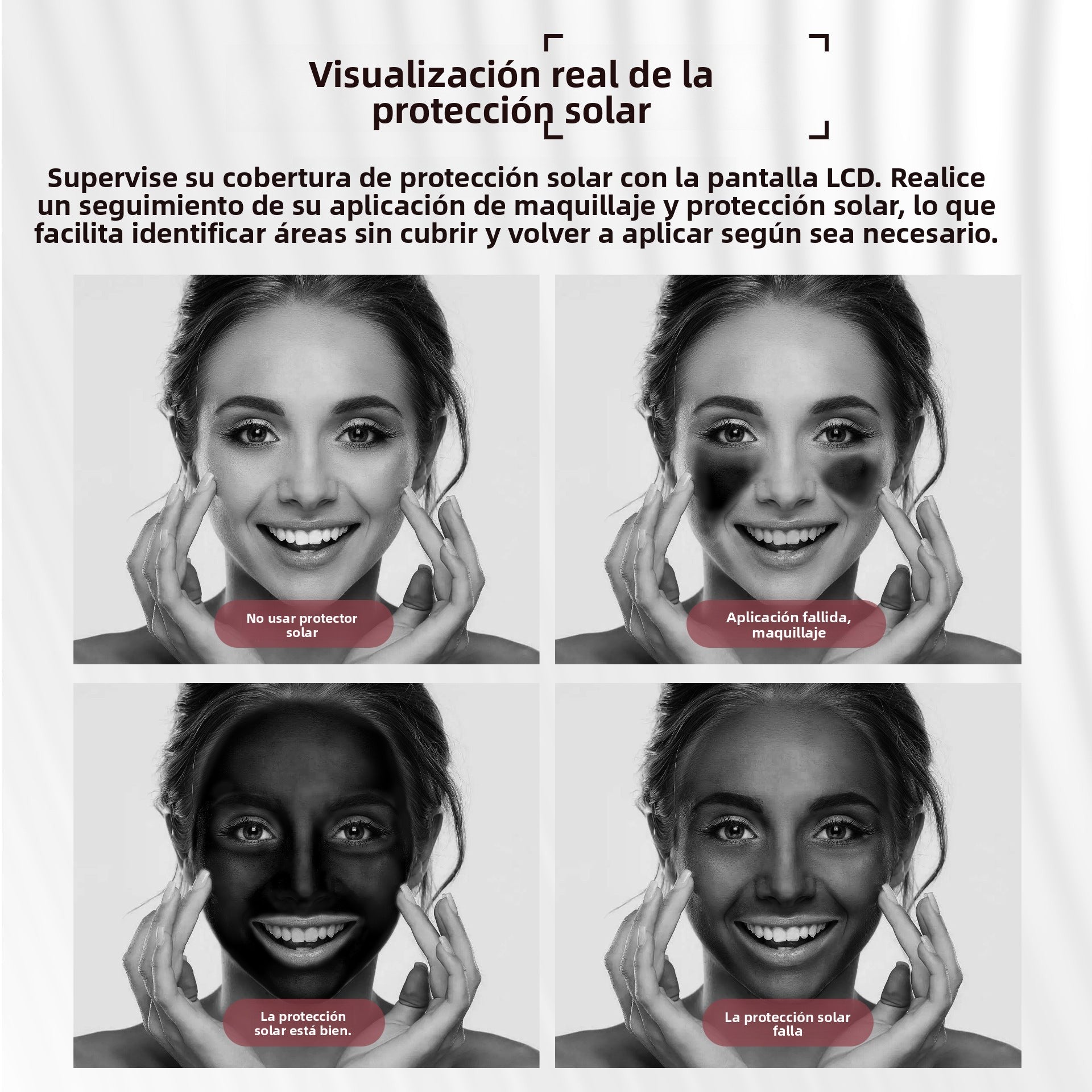 Espejo portátil inteligente para cuidado facial