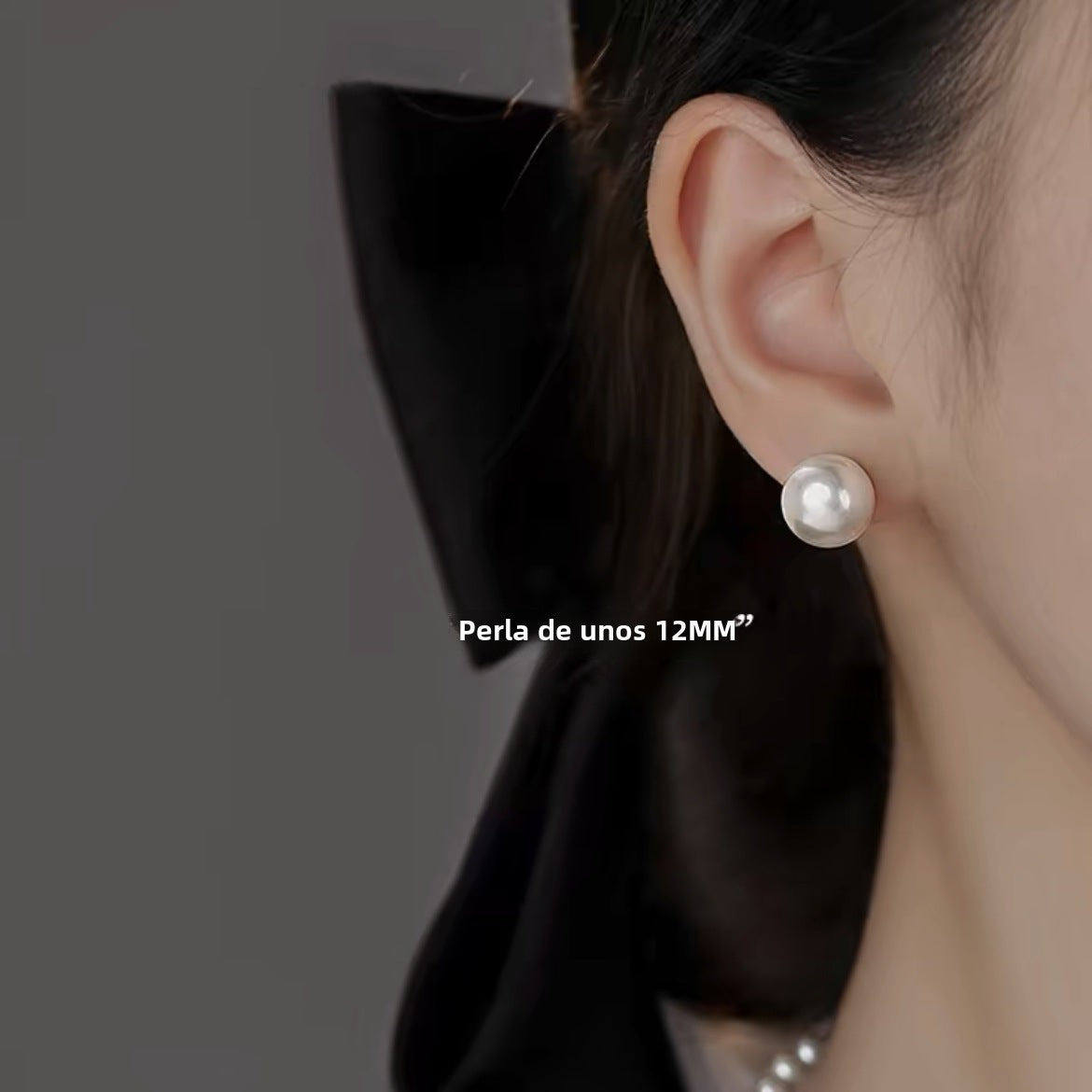 Pendiente Botón con Perla de Plata Pura 999 – Elegantes para Oficina
