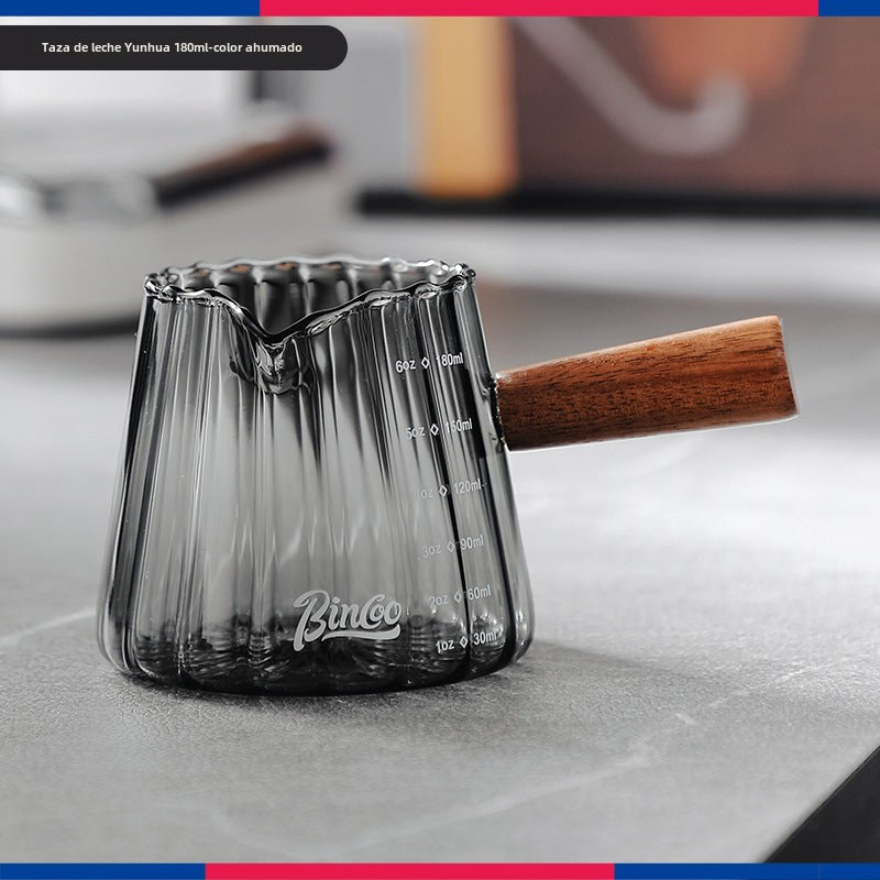 Taza de Medición Bincoo: Jarra de Café de Borosilicato con Escalas para Espresso y Onzas