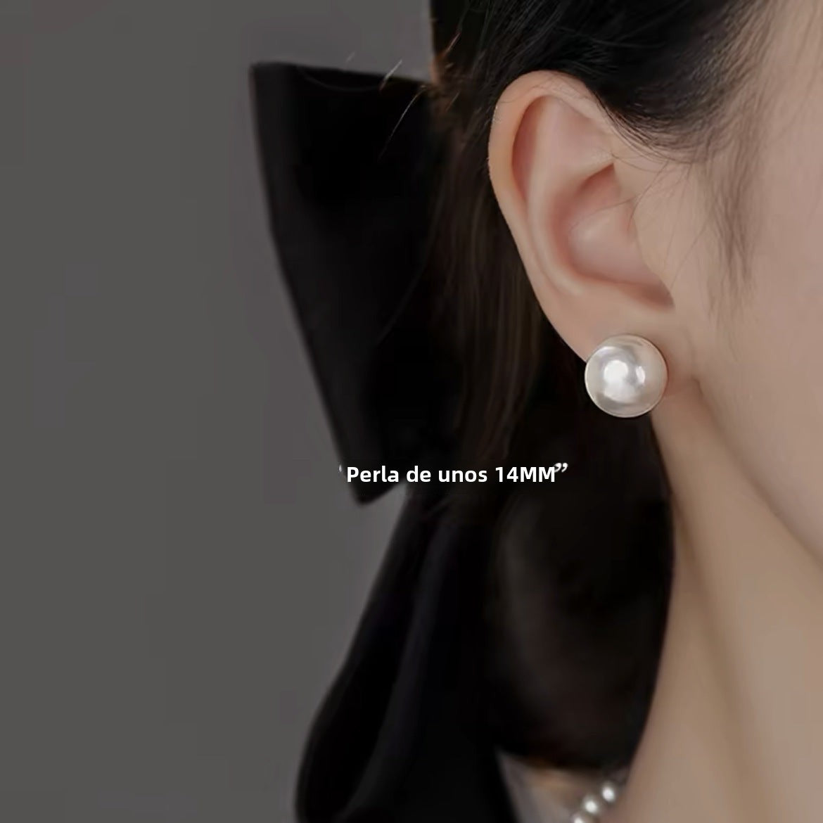 Pendiente Botón con Perla de Plata Pura 999 – Elegantes para Oficina