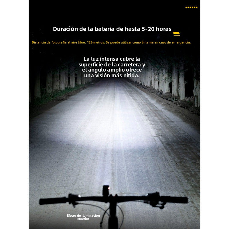 Luz potente para ciclismo nocturno