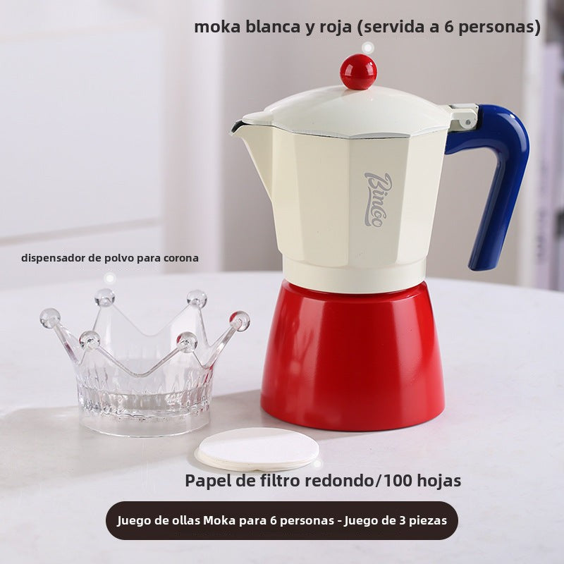 Juego de Cafetera Bincoo: Set de Espresso Casero Mini Cafetera