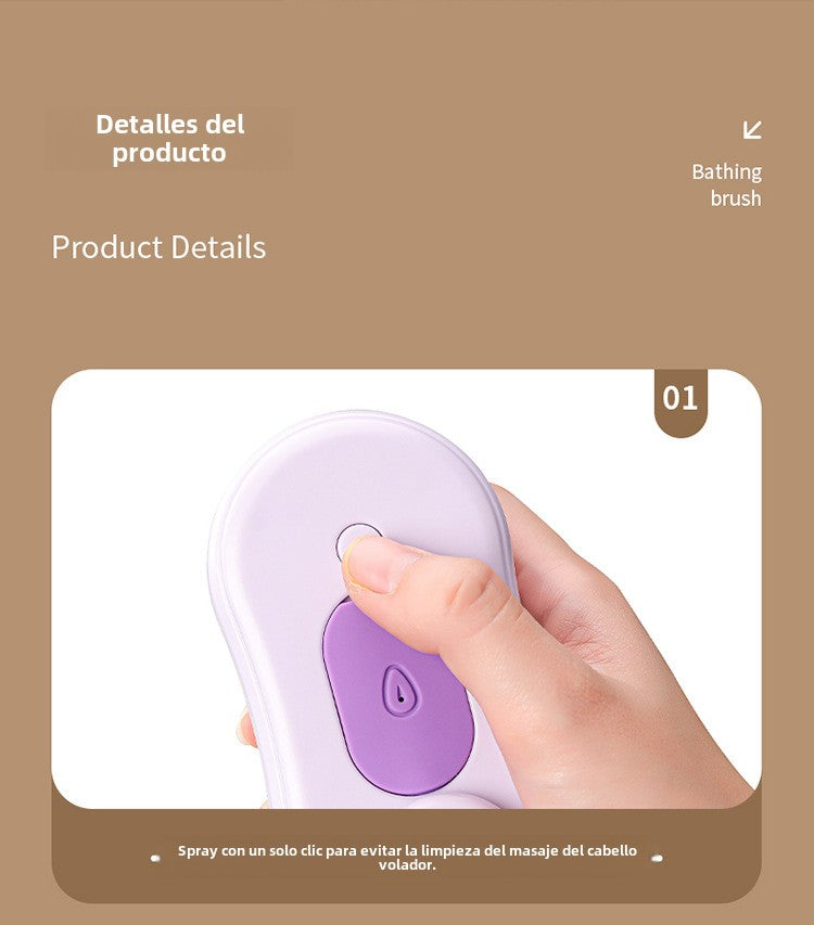 Cepillo de Masaje para Mascotas: Cepillo Desenredante y Quitapelusa para Gatos con Vapor