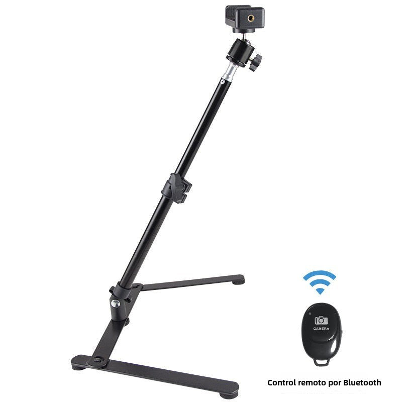 Soporte de Escritorio para Móvil: Estativo Plegable con Luz de Relleno para Fotografía y Streaming