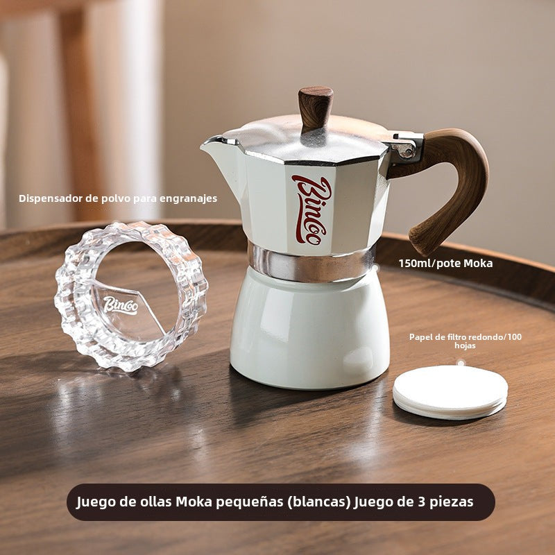 Bincoo: Elegante Cafetera Moka para Casa - Máquina de Café Espresso, Ideal para Preparar Café Concentrado y Manualmente