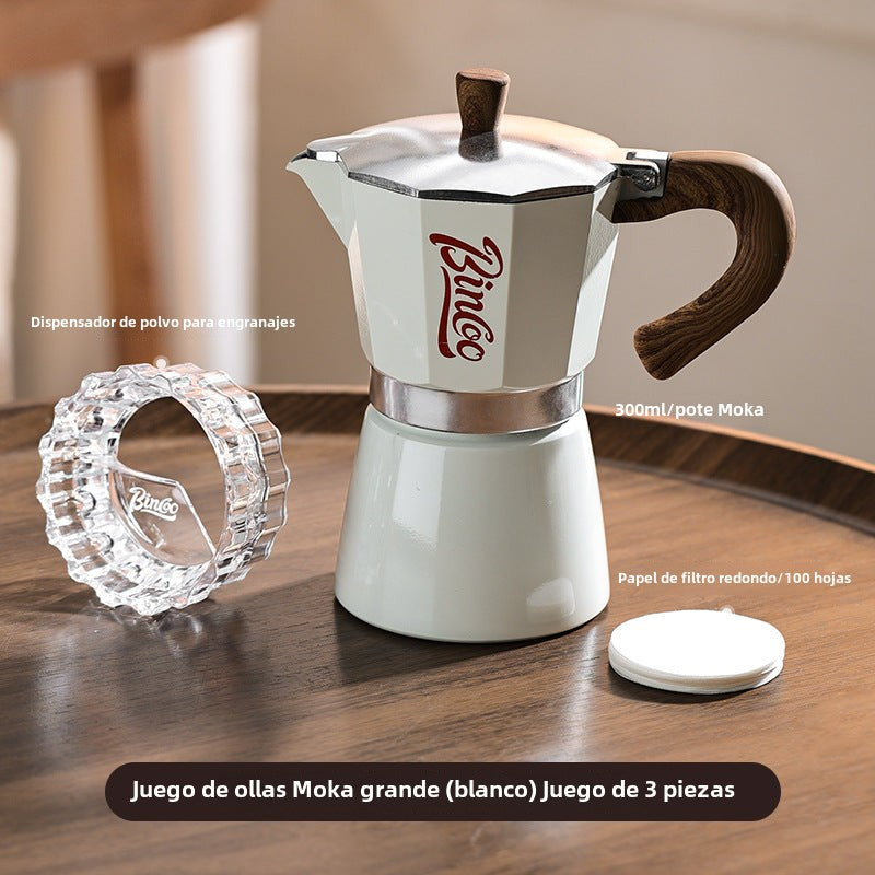 Bincoo: Elegante Cafetera Moka para Casa - Máquina de Café Espresso, Ideal para Preparar Café Concentrado y Manualmente