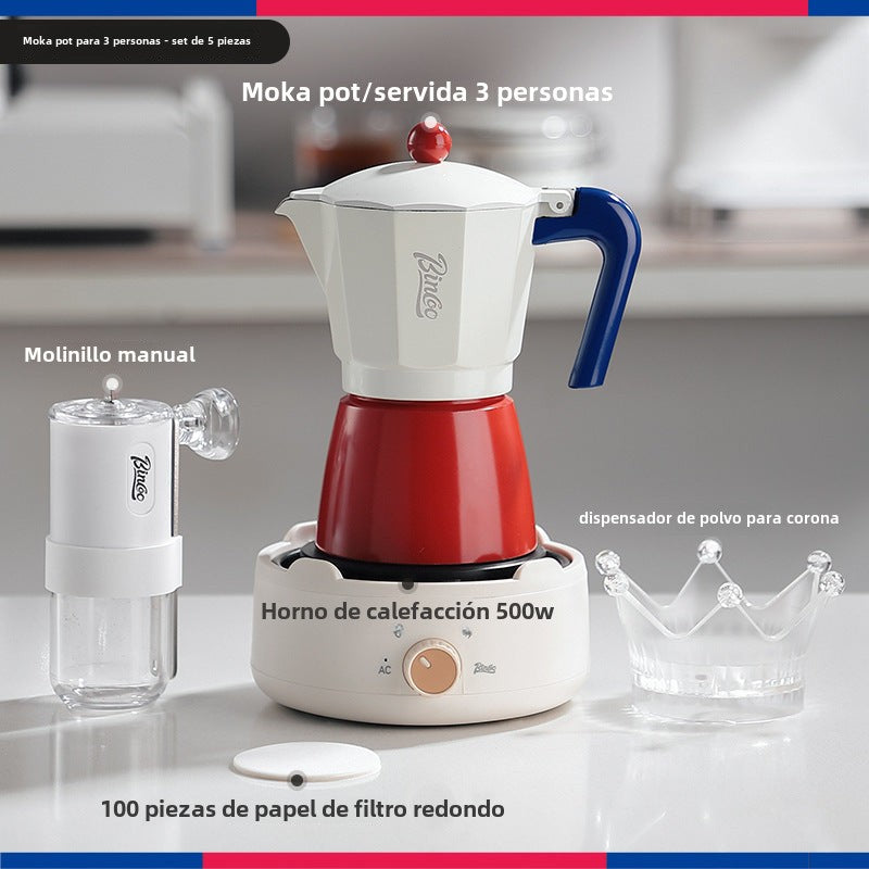 Juego de Cafetera Bincoo: Set de Espresso Casero Mini Cafetera