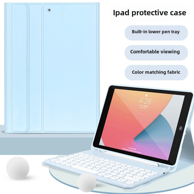 Funda de teclado para iPad Pro 11 (2020) y iPad 10.2: incluye cobertura de piel, soporte para mouse Bluetooth y compatibilidad con mini 9.7