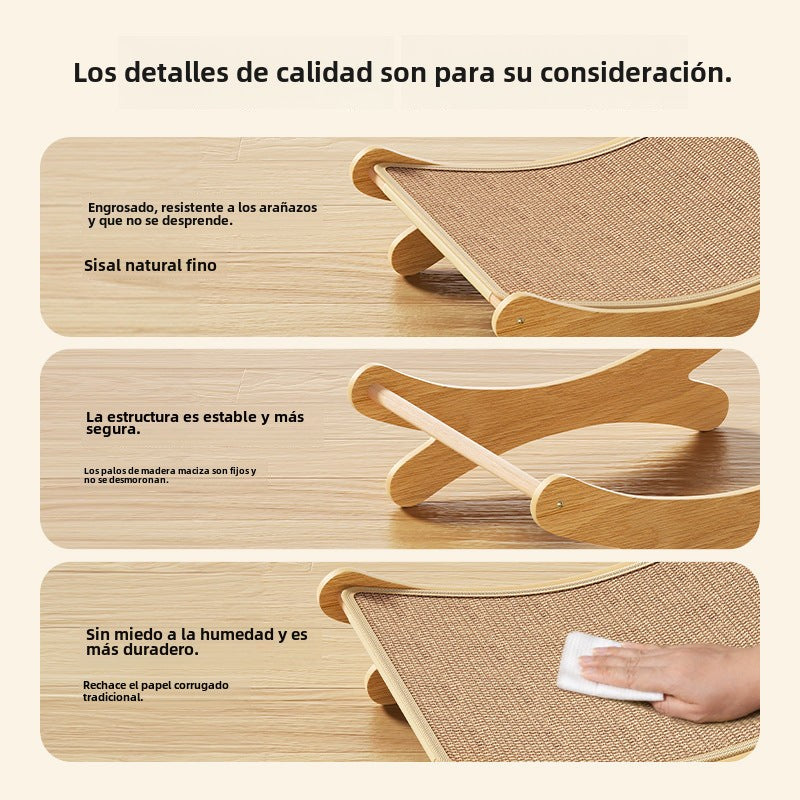 Rascador Cama de Sisal para Gatos: Soporte Estable y Elegante