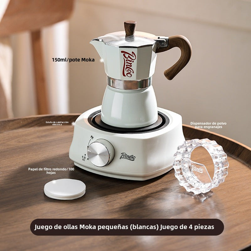 Bincoo: Elegante Cafetera Moka para Casa - Máquina de Café Espresso, Ideal para Preparar Café Concentrado y Manualmente