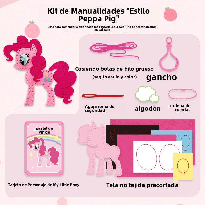 Kit de Manualidades para Niños – Llavero de Pequeño Pony Decorativo