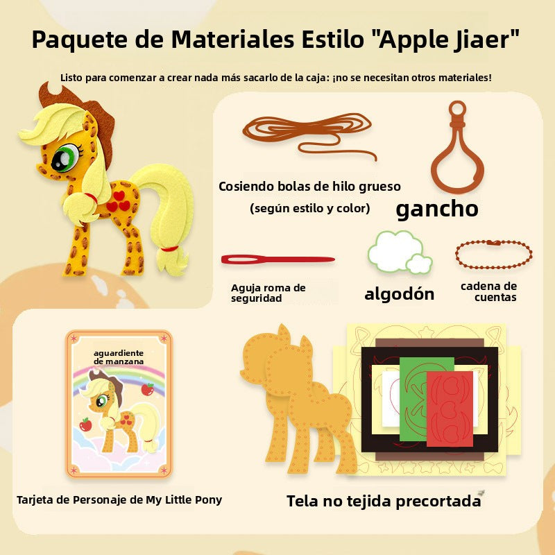 Kit de Manualidades para Niños – Llavero de Pequeño Pony Decorativo