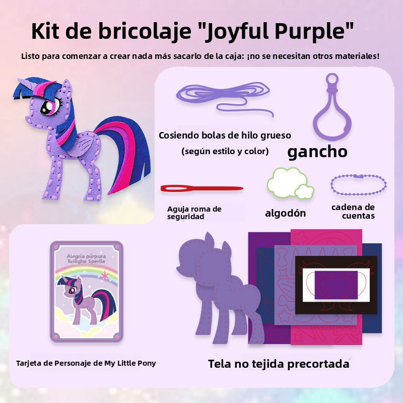 Kit de Manualidades para Niños – Llavero de Pequeño Pony Decorativo