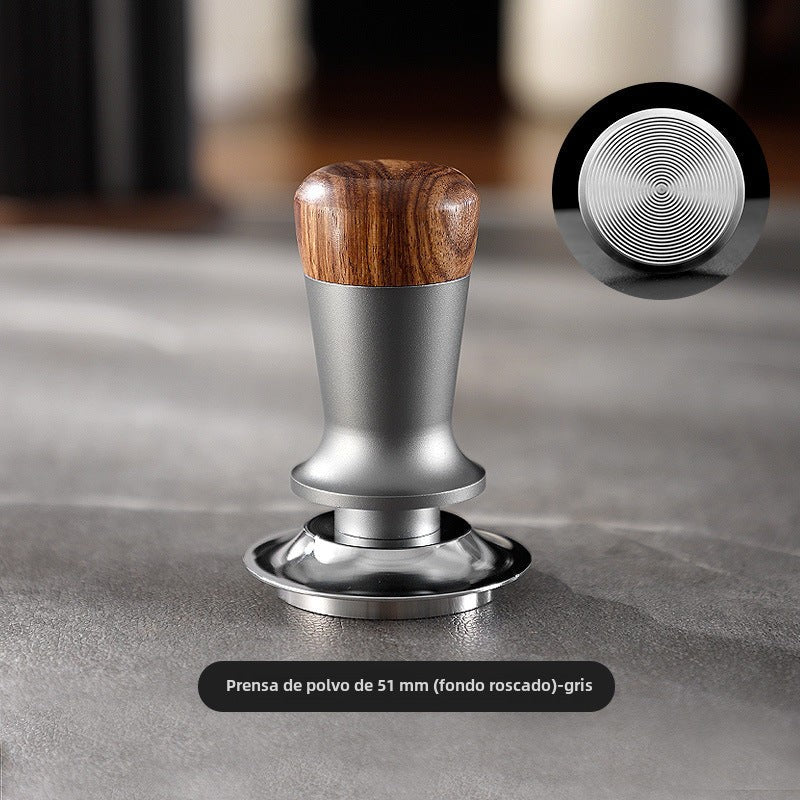 Kit de Prensado de Café Italiano Bincoo: Base de Madera de Nogal y Tamiz para Espresso