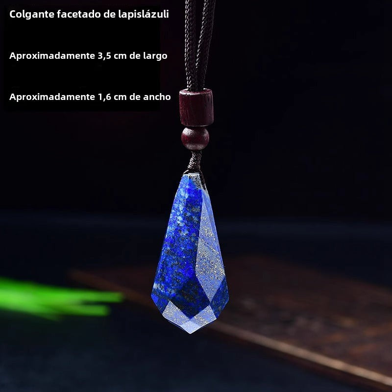 Colgante con piedras naturales: Amatista, Fluorita, Obsidiana, Lapislázuli y más