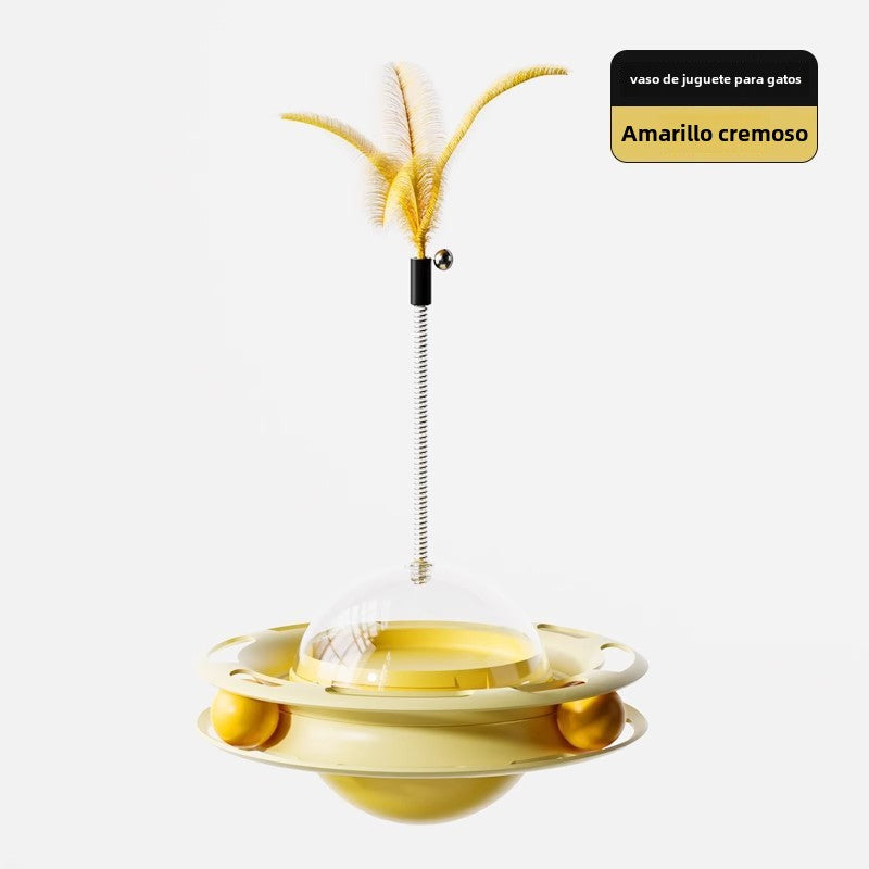 Dispensador de Comida para Gatos con Juego y Entretenimiento