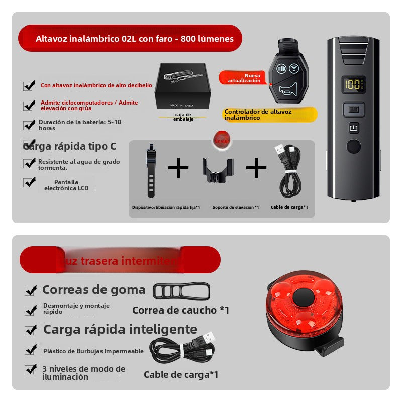 Linterna Para Bicicleta De Alta Potencia – Luz LED Recargable Resistente Al Agua Para Ciclismo