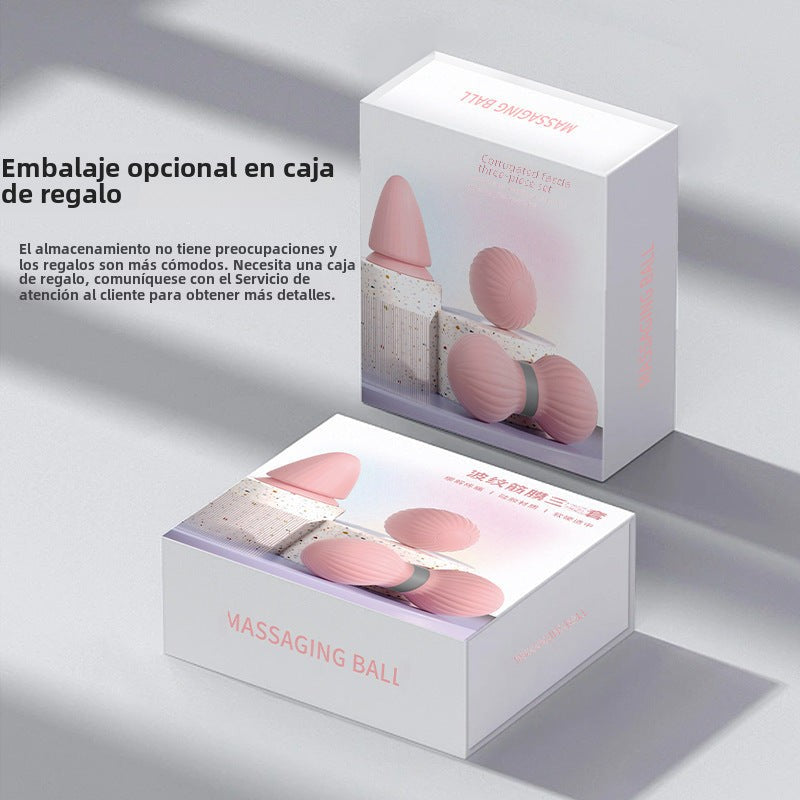 Pelota de Masaje Miofascial con Ventosa: Bola de Silicona tipo Maní para Masaje Muscular, Ejercicio y Alivio de Espalda, Pies y Cintura