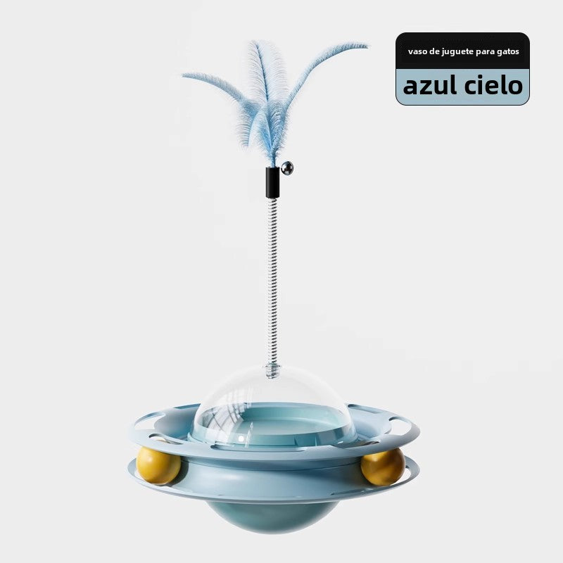 Dispensador de Comida para Gatos con Juego y Entretenimiento