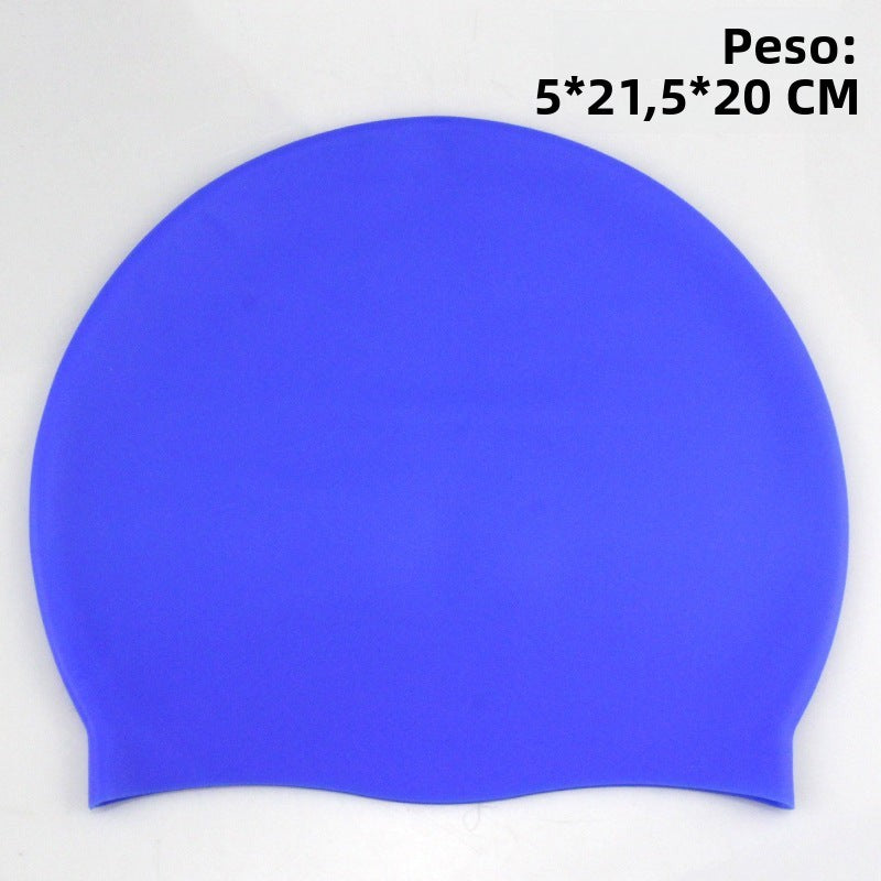 Gorro de Natación de Silicona Antideslizante para Cabello Largo y Rastas – Talla Grande Unisex