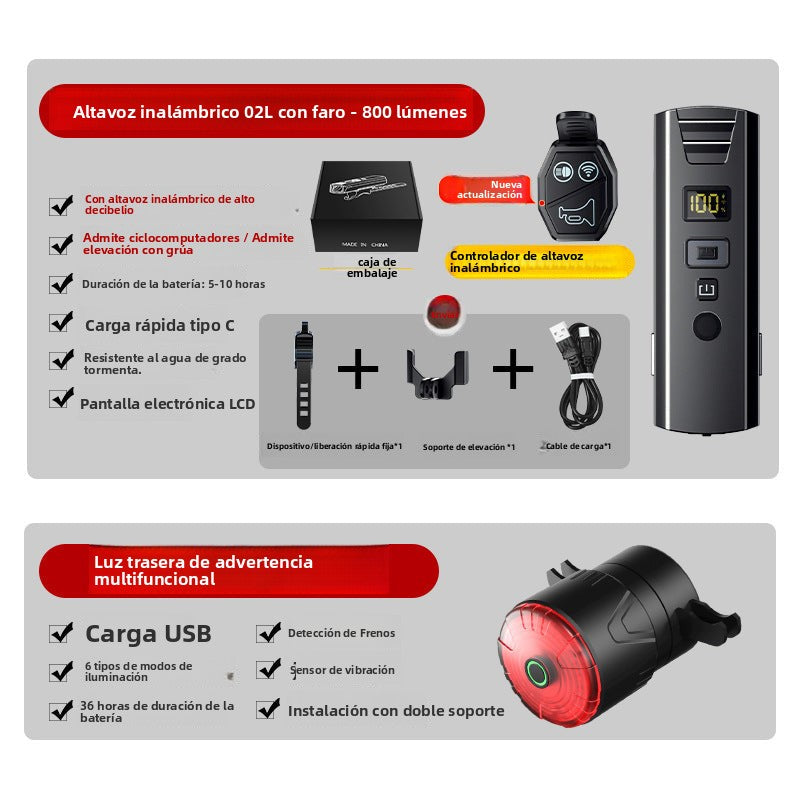 Linterna Para Bicicleta De Alta Potencia – Luz LED Recargable Resistente Al Agua Para Ciclismo