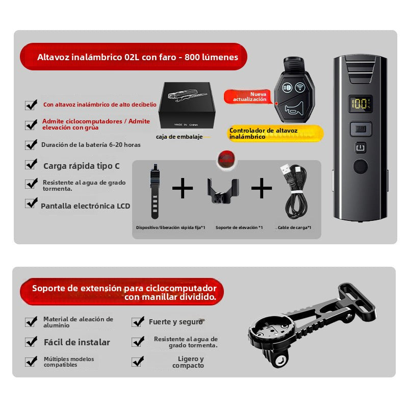 Linterna Para Bicicleta De Alta Potencia – Luz LED Recargable Resistente Al Agua Para Ciclismo