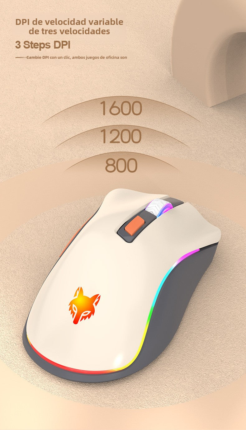 Ratón Inalámbrico Dual Modo 2.4G y Bluetooth XYH52: Recargable, Silencioso, Ideal para Oficina y Juegos