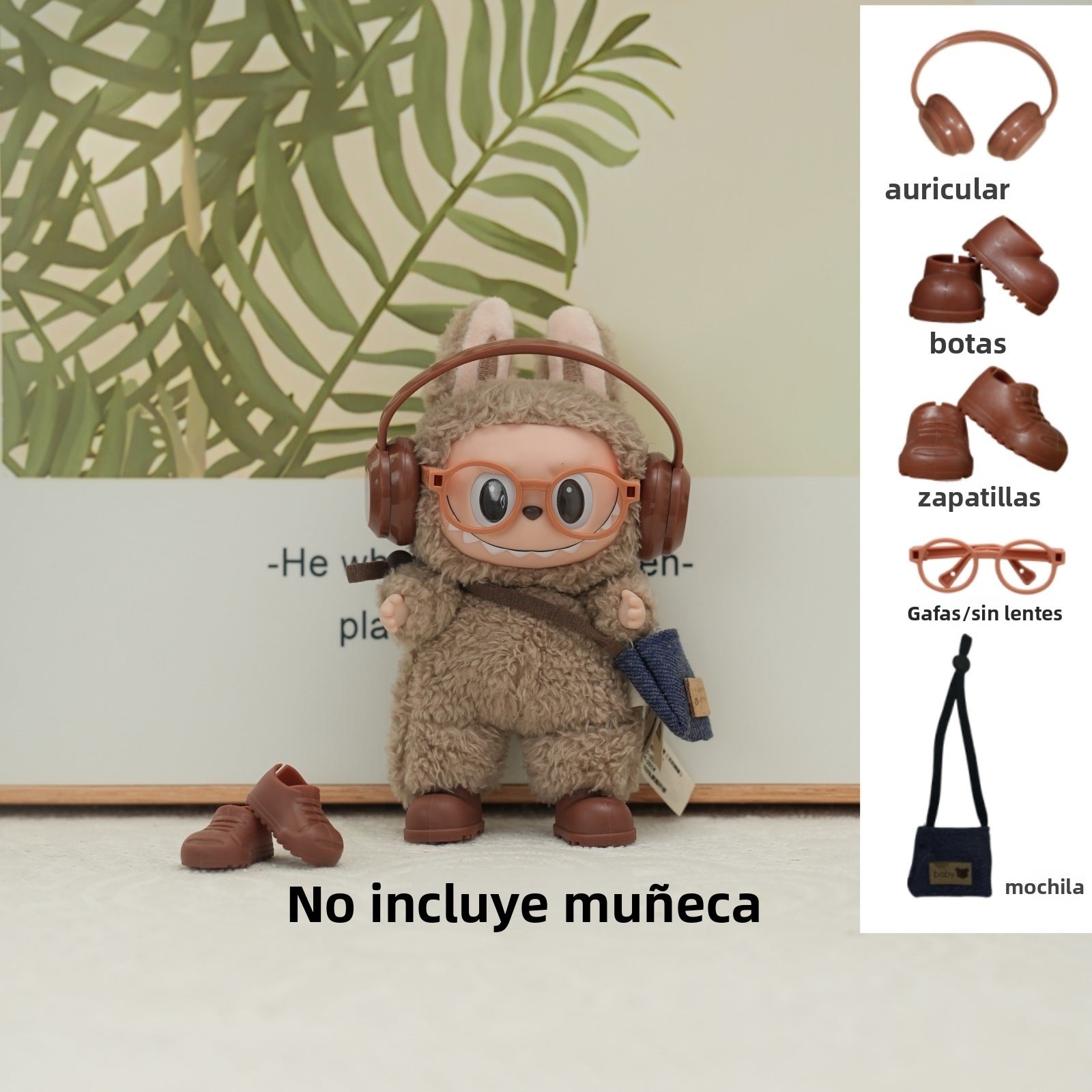 Accesorios Para Labubu De 17 cm: Gafas, Auriculares Y Zapatos En Varios Colores