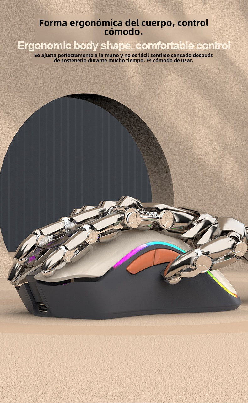 Ratón Inalámbrico Dual Modo 2.4G y Bluetooth XYH52: Recargable, Silencioso, Ideal para Oficina y Juegos