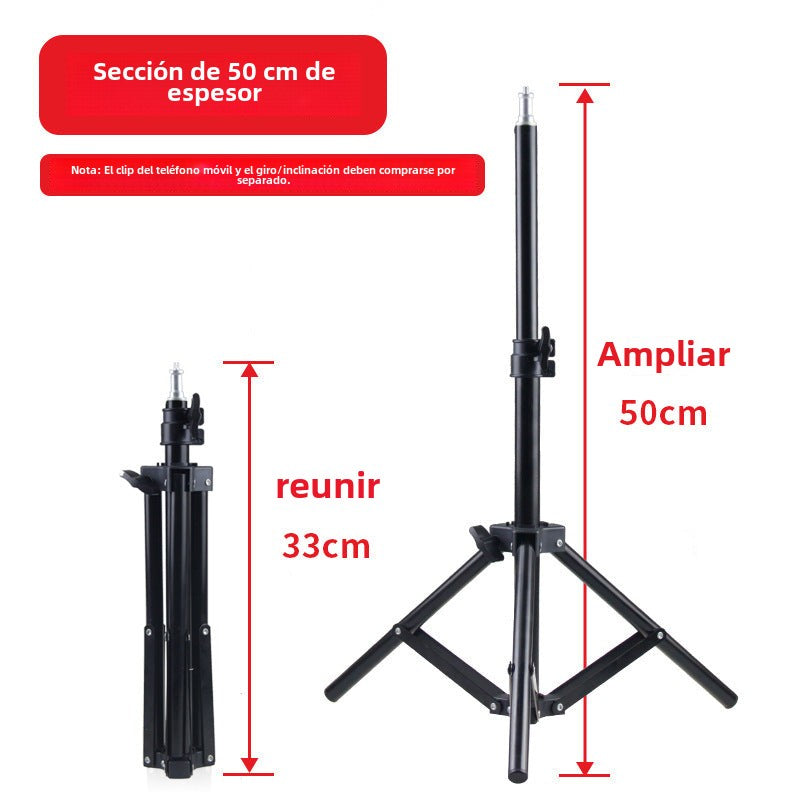 Trípode ajustable varias alturas compatible con cámaras y teléfonos