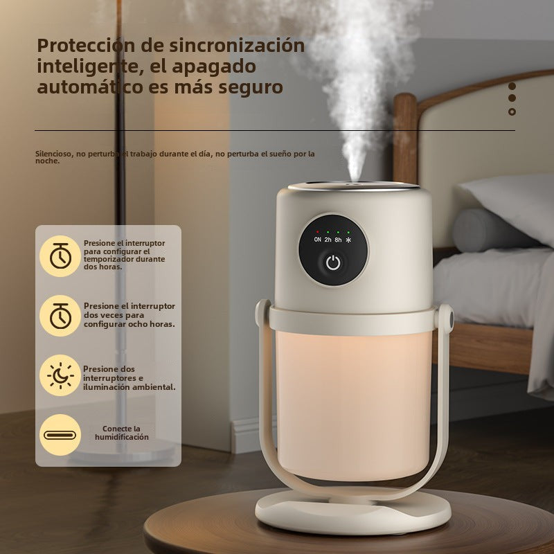 Humidificador de escritorio portátil: purificador de aire mini, luz nocturna y gran capacidad de nebulización